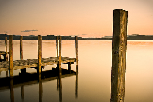 Weirs Beach Docks at Sunrise