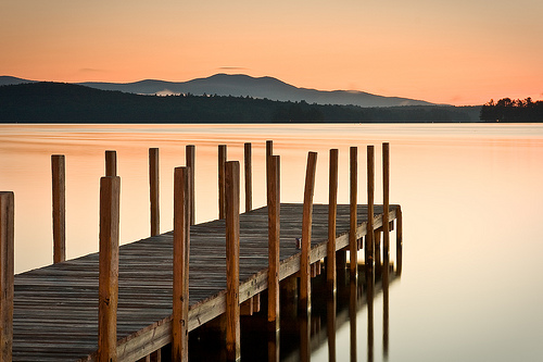 Weirs Beach Dock at Sunrise #2